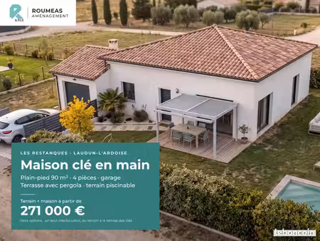 les restanques · laudun · maison clé en main · terrain + maison à partir de 271 000
