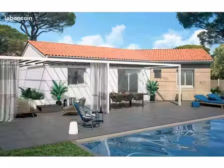 maison neuve de plain-pied 90 m² avec 3 chambres et terrain de 962 m² à vic-le-fesq (30260