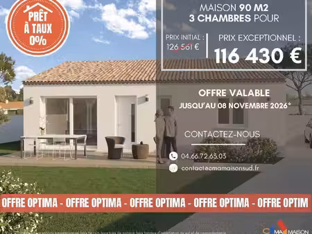 projet de construction d'une maison 90 m² avec terrain à fontanes (30)