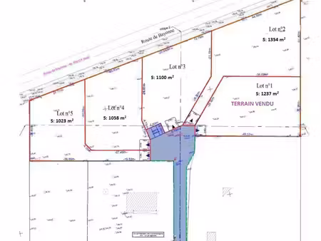 terrain viabilisé leguevin – 1100 m2