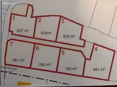 terrain 679 m² saint-thual
