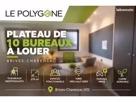 270 m² de bureaux à brives-charensac
