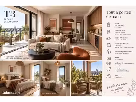 appartement 3 pièces 67 m²