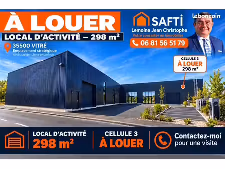 local 298 m² vitre