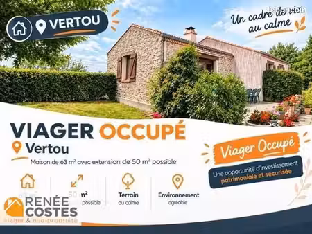 maison en viager 3 pièces 62 m²