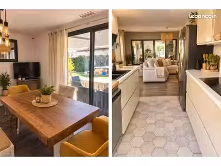 maison comtemporaine de 101 m² avec piscine – 3 chambres – terrain d'environ 450 m²