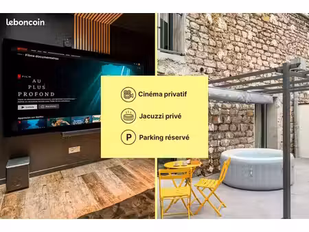 t3 neuf - 13 1% lcd - jacuzzi  cinéma privatif et terrasse