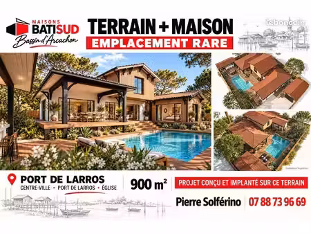 projet de construction d'une maison 150 m² avec terrain à gujan-mestras (33)