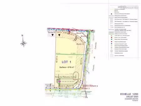 terrain 816 m² brax