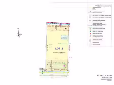 terrain 852 m² brax