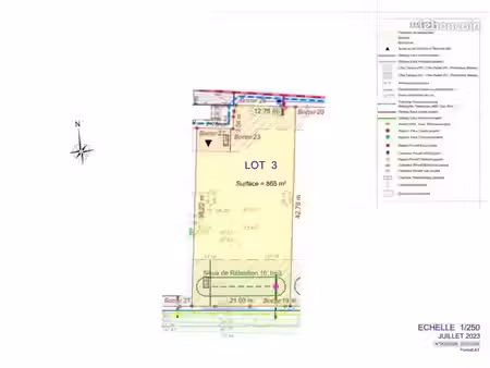 terrain 865 m² brax