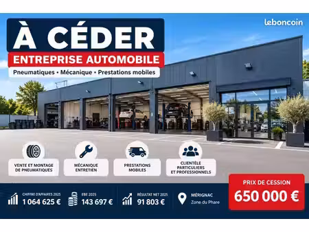 fonds de commerce automobile rentable à mérignac (33 )