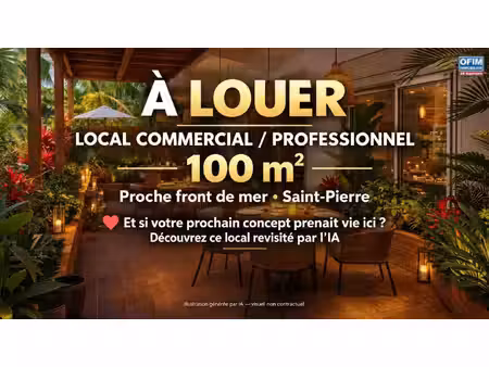 a louer local commercial / professionnel de 100 m2 avec terrasse proche front de mer à sai