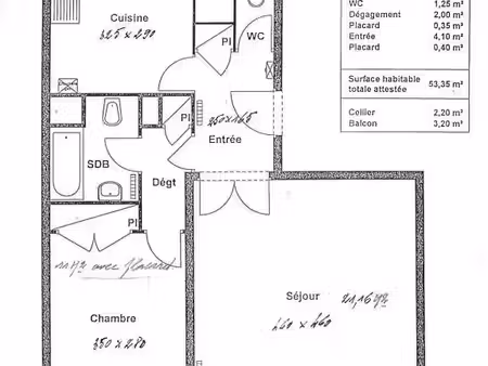 appartement à louer 2 pièces 53.35 m² - nantes (44) - 681€