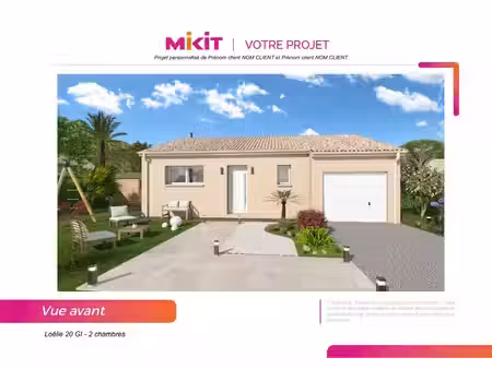 terrain + maison 2 chambres
