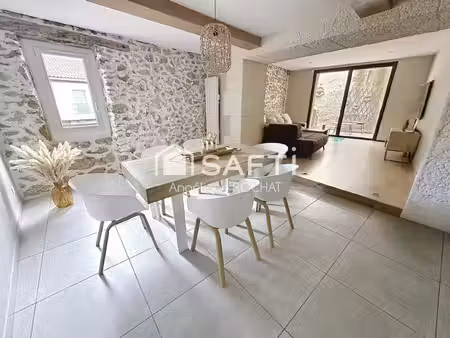 magnifique maison de village en pierre 3 chambres 2 terrasses sans vis à vis  saint-geniè