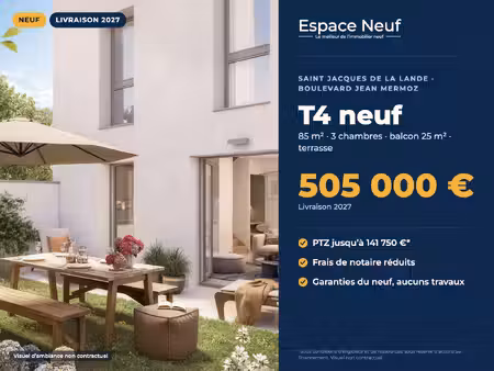 rennes / st jacques / bd jean mermoz - maison 3 chambres