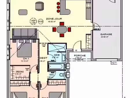 vente maison neuf 4 pièces 97m2 villedoux - 300000 € - surface privée