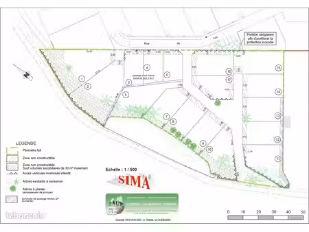 terrain à bâtir de 590 m² à saint-christophe-du-bois (49)