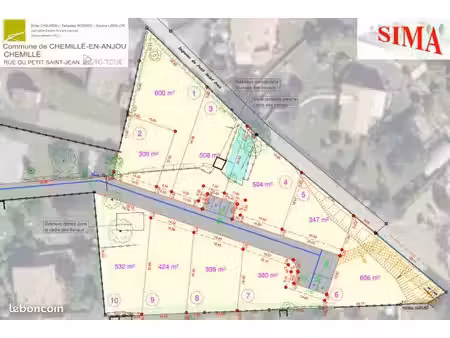 terrain à bâtir de 347 m² à chemille-en-anjou (49)