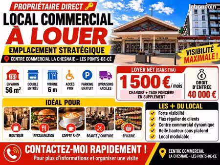local commercial à louer tous commerce