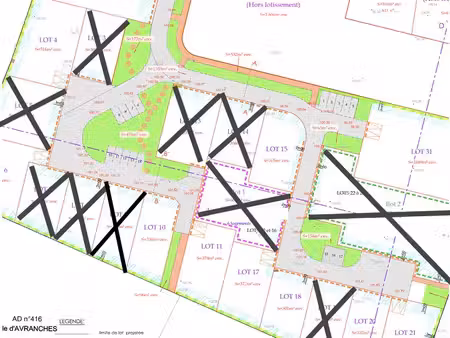 terrain 808 m² avranches