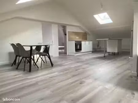 f3 lumineux meublé - 80m² sous combles