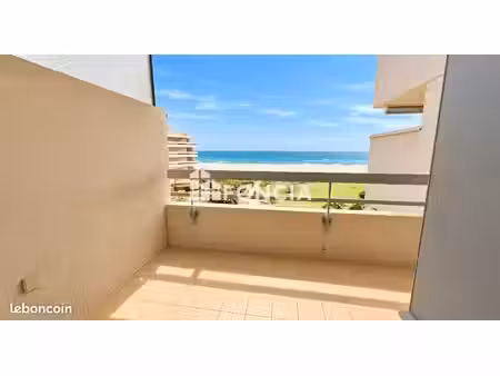 canet sud – studio cabine 19 m² – vue mer – terrasse – parking au pied de la résidence – g
