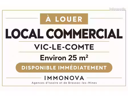 local commercial 25 m² vic-le-comte