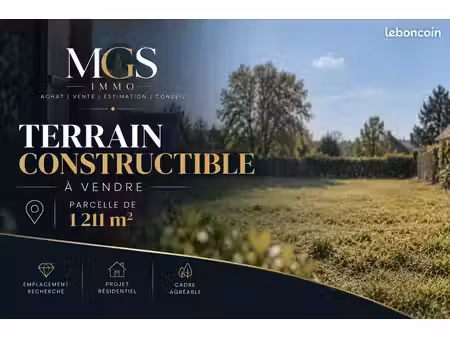 terrain 1211 m² angres