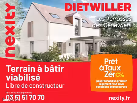 terrain constructible à dietwiller  près de mulhouse et de bâle