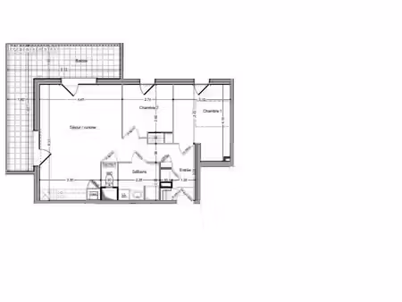 appartement 3 pièces 59 m²