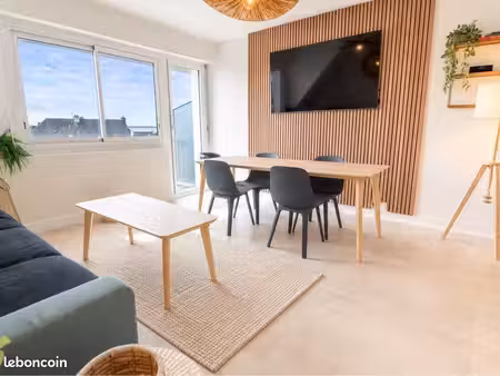 t3 60 m² – vue mer – entièrement rénové – tout compris – ploemeur kerroc’h