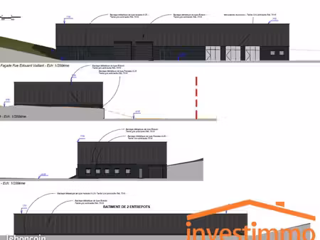 entrepôt 923 m² outreau