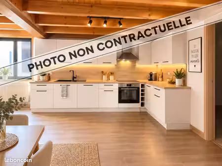 draillant-superbe duplex rénové t4+ mezzanine+1 garage+2parking centre village