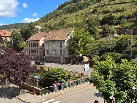 f3 72 m² – grand balcon – vue rivière – centre guebwiller