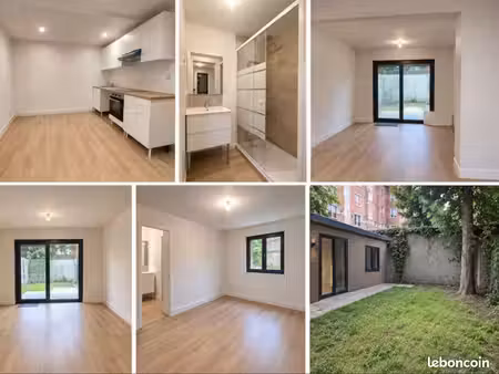 t2 rénové avec jardin privatif de 30 m² – dpe c – 730 cc – direct propriétaire
