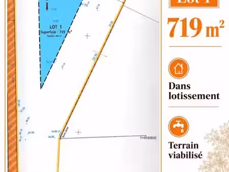terrain 700 m² annet sur marne