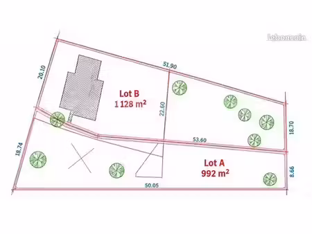 terrain 992 m² annet sur marne