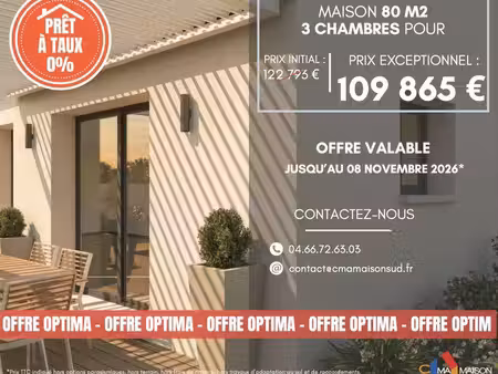 projet de construction d'une maison 80 m² avec terrain à rasteau (84)