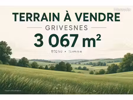 terrain 3 067 m² grivesnes