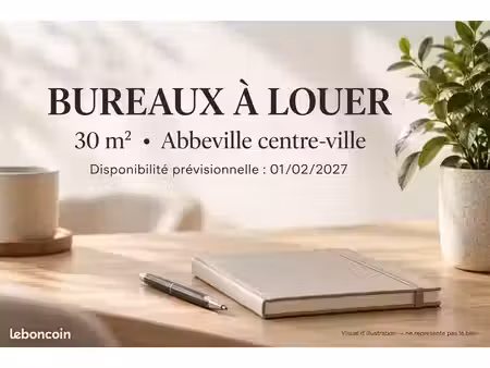 bureaux 30 m² à louer – abbeville centre-ville