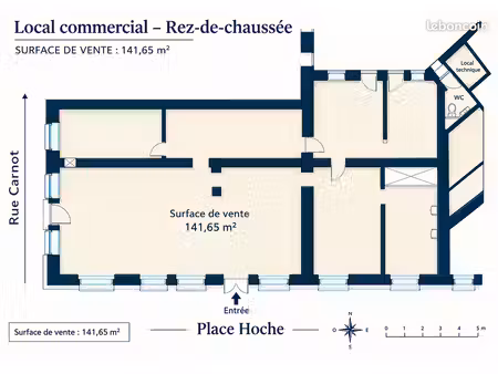 local commercial 233 m² versailles