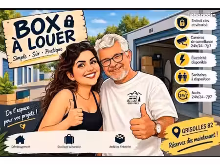 loue box s de 6 m2 en rdc