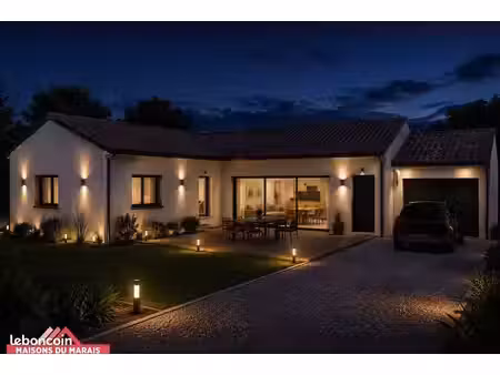 maison 90 m² avec terrain à le gue-de-velluire