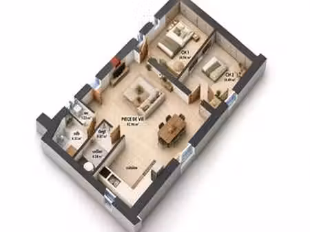 vente appartement 3 pièces à nîmes (30000) : à vendre 3 pièces / 85m² nîmes