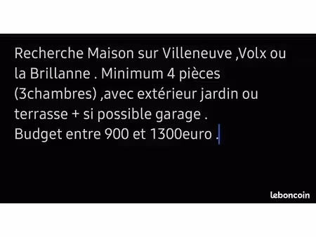 recherche maison à louer