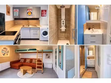 orléans -sans frais d'agence– studio meublé rénové 25 m² + cour privative de 50 m² et stat