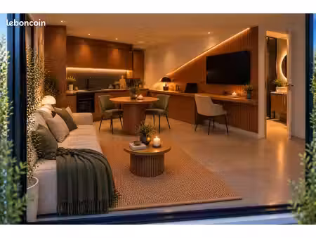 studio meublé rénové de 25 m² avec parking à cannes