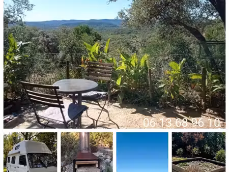 terrain de loisirs accès camping-car/eau vue sur le pic st loup